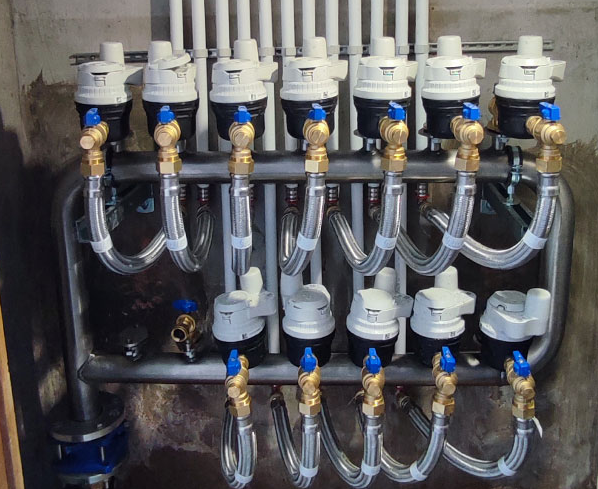 Batería de contadores de agua